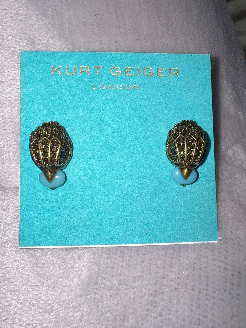 Kurt Geiger Gold Tone Stud Earrings
